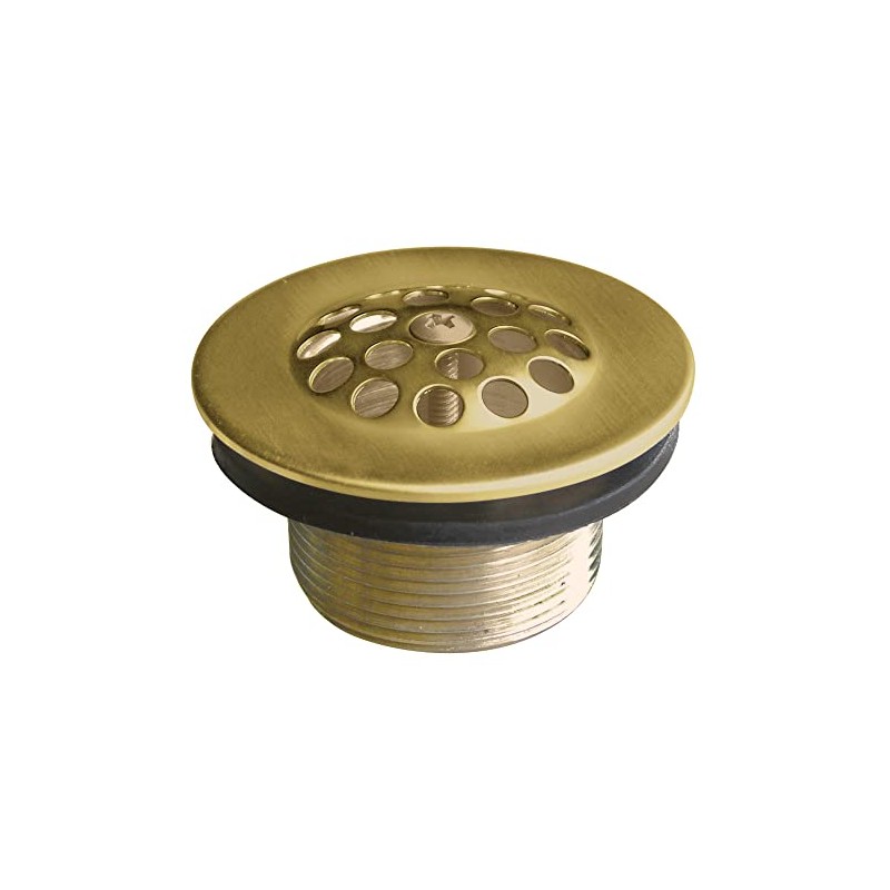 Kingston Brass DTL207 Tub Drain Strainer and Grid, Brushed Brass