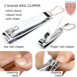 3 Swords Germany - manicure pedicure nail clipper file tweezers set - brand quality (102)