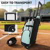 LARIPOP Rolling Baseball Bag Wheeled Softball Backpack, 55L Bat Bag