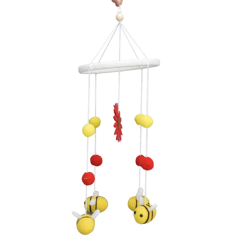 Baby Nursery Mobile Crib Hanging Mobile Decor with Honey Bee
