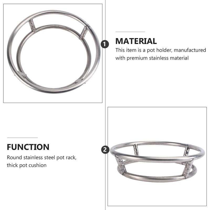 KICHOUSE 2Pcs Heat Insulation Pot Holders Round Pot Racks for