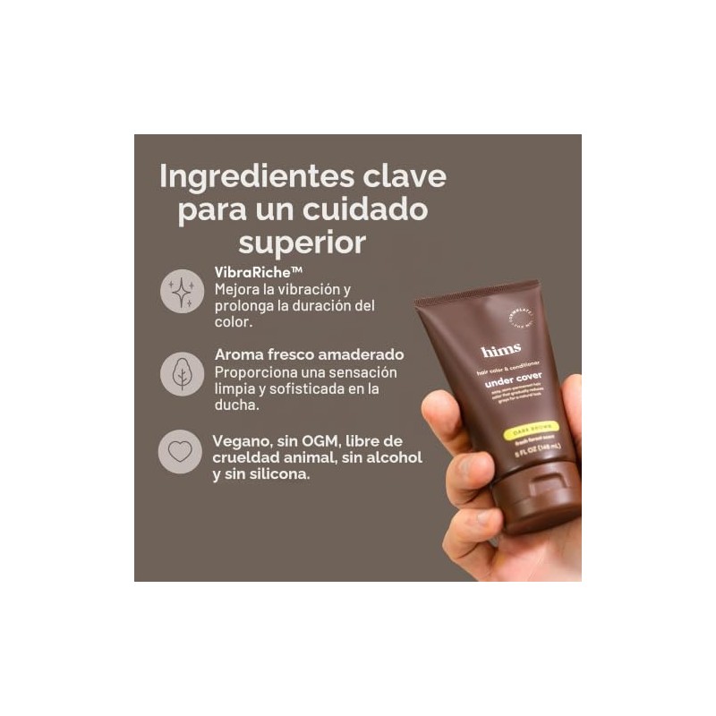 hims Under Cover - Tinte y acondicionador para el cabello,