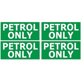 Gift Island Petrol ONLYSticker - Dimension 60x25 mm Decals - Pack of 2 Car or Van Round Fuel Reminder Decals - Fully Removable - Fuel Stickers -