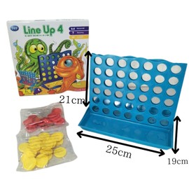 Ms.0 3D 4 in a Row 4 in a Row Set, Set of 2 Large & Small, 3D Puzzle, Competition, Educational, Imported Safety Checked, PL Insurance Company,