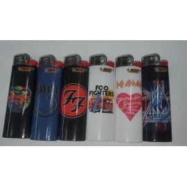 6pc SET ROCK BAND ROYALTY BIC LIGHTERS nirvana  foo fighters def leapord