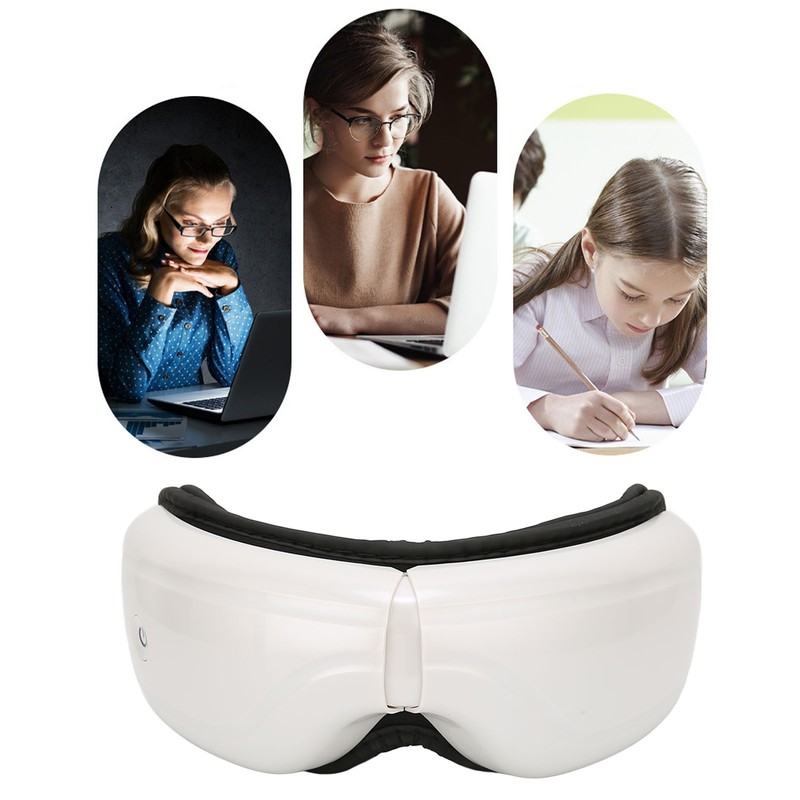 Eye Massager Double Gasbags Hot Compress 15 Mins Timing Vibration