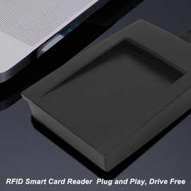 RFID Reader, 13.56MHZ Reader Smart IC Card Reader Writer Reads Family Proximity Cards ID Card USB Reader, USB RFID ID Card Reader Swipe Card Reader Plug and Play