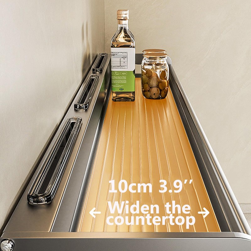 Hanging Wall Mount knife Wall Mount,Condiment Cup, Space-Saving Knife Rack