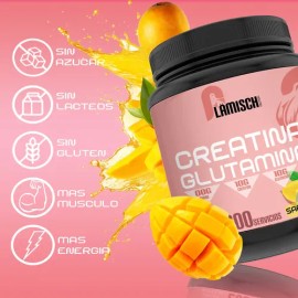 Creatina  Glutamina 1 Kg Flamish Pre Entreno 50servicios                                                                                              