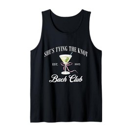 She's tying the knot Bridal Shower Coquette Bow Bachelorette Tank Top