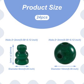 Craftdady 12 Sets Natural Stone 3-Hole Guru Beads Energy Healing Gemstone Buddhist Guru Beads Set for Mala Prayer Bracelet Rosary Necklace Jewelry Making