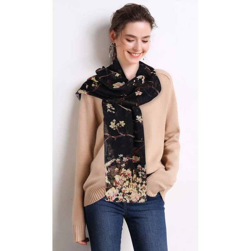 GERINLY Fashion Scarfs for Women Winter Lightweight Large Cotton Scarves