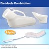 Unisex 800ml White Travel Urinal with Attachment and Urine Bottle