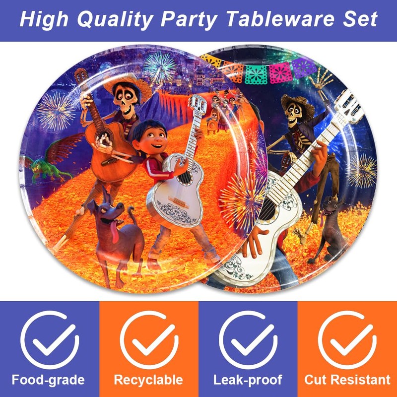 40pcs Dsney CoCo Birthday Party Supplies,CoCo-themed birthdays party decorations，include Disposable