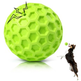 DISSKNIC Indestructible Squeaky Dog Balls, Interactive Dog Toys for Aggressive Chewers Large Breed for Relieving Anxiety, Dog Chew Toys Balls for Aggressive Chewers, Outdoor Dog Toys Dog Water Toys