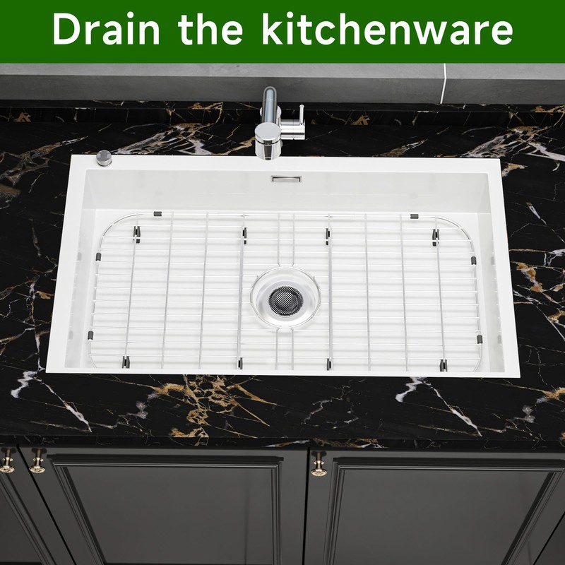 28" x 15" Sink Protectors for Kitchen Sink, Stainless Steel