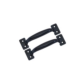 QCAA Door Pull, 5-3/4", Steel, Black Coated, 2 Pack, Made in Taiwan