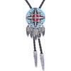 Amadw Bolo Tie Dreamcatcher Indian Feather Western Cowboy Tie Costume