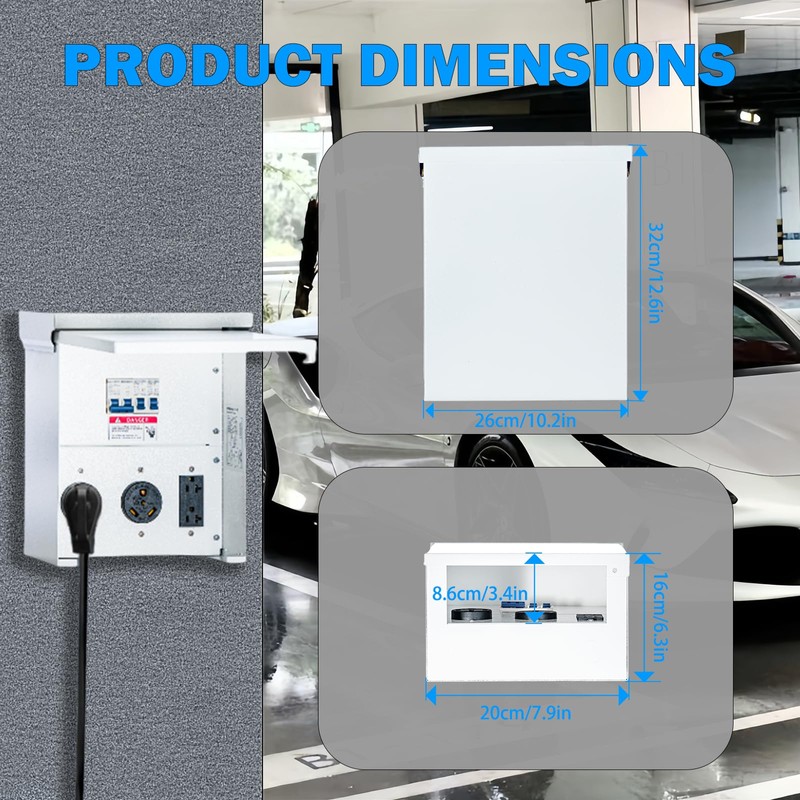 Gravimorph Temporary Power Outlet Panel,Rv Electrical Panel,50 30 20 amp