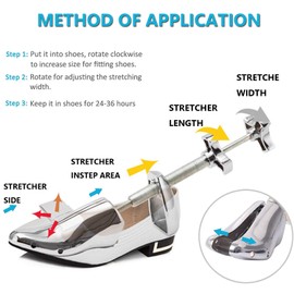 OPATER Professional Metal Shoe Stretcher Adjustable Width and Length Shoe Stretcher Widener Expander (Women US Size 5-10)