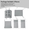 HOMBYS Glider Rocker Replacement Cushions with Storage Side Pocket,Linen-Like Fabric,