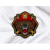 Firefighter Bear Embroidered Patch Iron On – Fierce Bear with