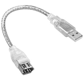20cm Firewire to USB Adapter Cable Firewire IEEE 1394 6 Pin Female to USB 2.0 A Male Adapter Converter Cable Firewire 400 1394-a to USB Connector Cord for Digital Camera, DV camcorders, Printer