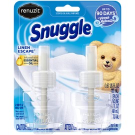 Renuzit Snuggle Scented Oil Refill for Plugin Air Fresheners, Linen Escape, 2 Count