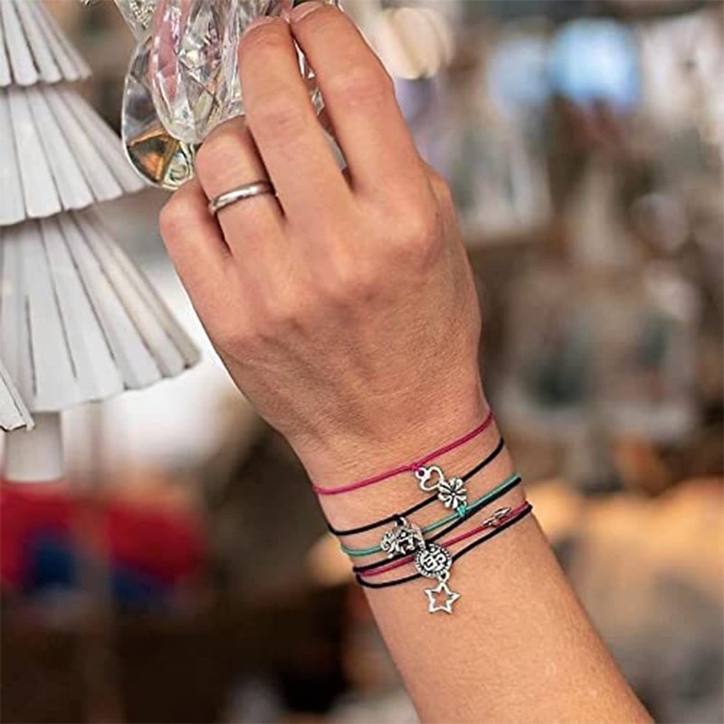 Glücksschmiedin - Mindfulness gift, bracelet with silver Om pendant and