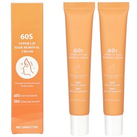 LOPHE Enthaarungscreme, 2X20g Haarentfernungscreme Sanfte beruhigende, Enthaarungscreme für Gesicht, Keine Hautirritationen, Hair Off Haarentferner Unisex