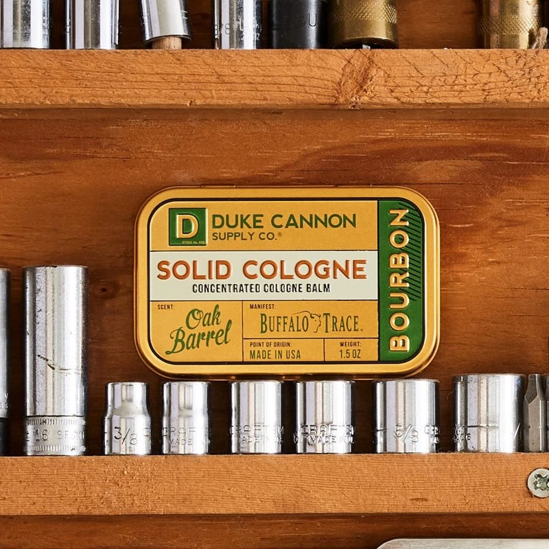 Duke Cannon Supply Co. Solid Cologne for Men Bourbon (Woodsy,
