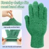 Ardusnpe 3 Pairs Microfiber Dusting Gloves - Washable Cleaning Mitt