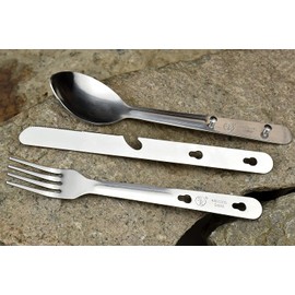 SE Survivor Series 4-IN-1 Stainless Steel Utensil Set (Spoon, Fork, Knife, Bottle Opener) - KC7043FSK