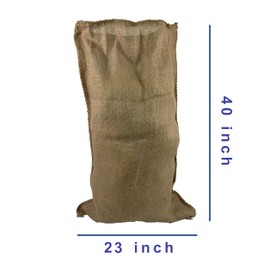 Palmhomee 6 Pieces Large Burlap Sacks, Jute Potato Storage Bags, Reusable Vegetable Race Bags,for Flooding, Flood Water Barrier, Tent Sandbags, Store Bags,Frost Protection (23"X40")