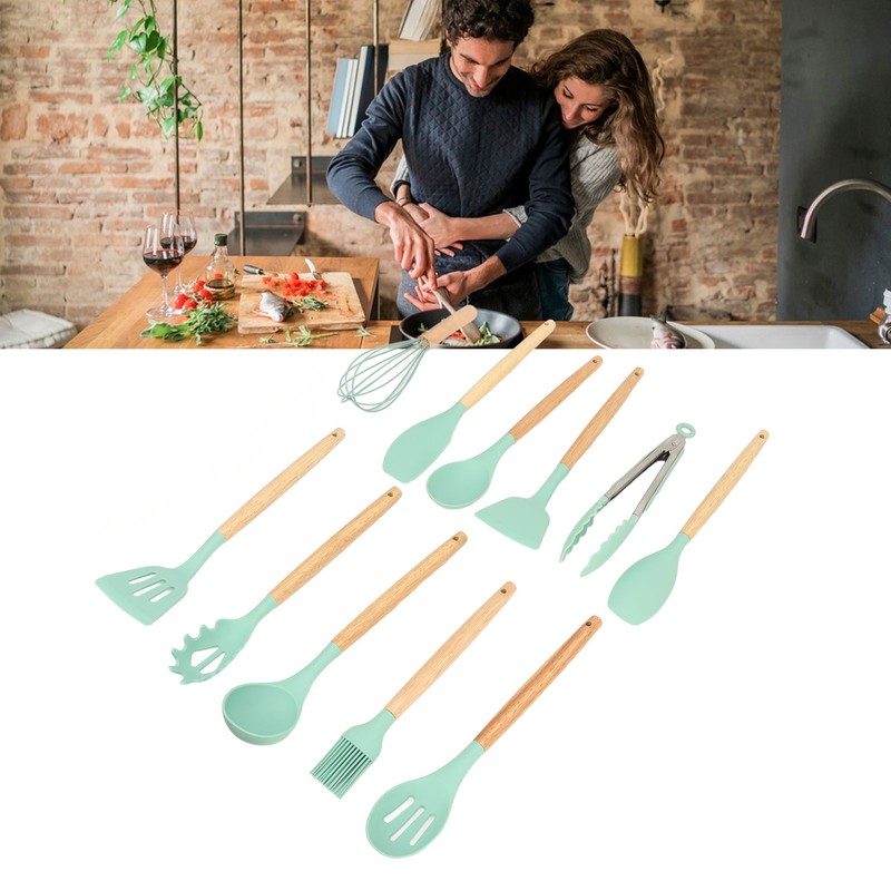12PCS Kitchen Utensil Set Silicon Cooking Utensils Set with Holder