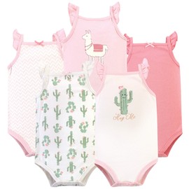 Hudson Baby - Body unisex sin mangas de algodón para bebé, Cactus rosa, 0-3 meses