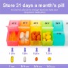 COLORWING Monthly Pill Organizer 2 Times a Day, one Month
