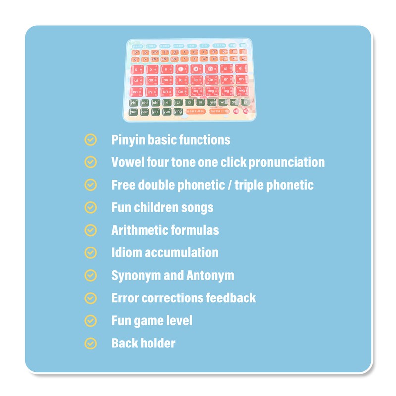 Kid Chinese Pinyin Learning Tablet Toddlers Pinyin Speaking Learning Pad