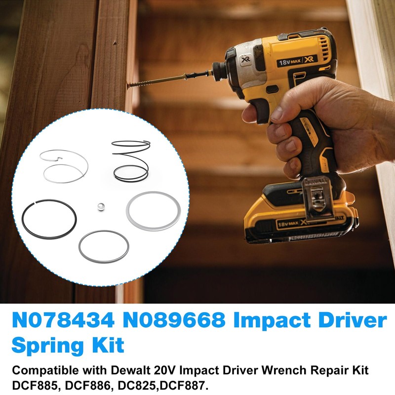 Updated DCF885 Impact Driver Spring Kit FOR Dewalt 20 V