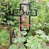 Extra Large Metal Cross Garden Stake for Dad, Cemetery Memorial