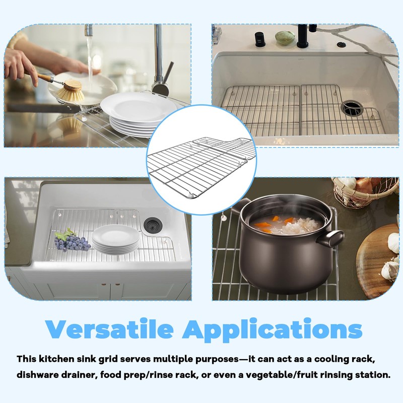 K-6449-ST Stainless Steel Sink Protector Grid (26.18'' x 14.76''), for