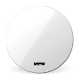 Evans EQ3 Resonant Smooth White Bass Drum Head, No Port, 24"