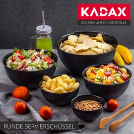 KADAX Plastic Bowl, Salad Bowl, Stackable Mixing Bowl, Plastic Bowl, Kitchen Bowl, Round Serving Bowl for Kitchen, Salad, Dough, Dishwasher Safe