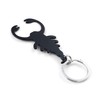 Komonee Scorpion Black Bottle Opener Key Chain Metal Wildlife Key
