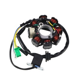 MFC·passion Magneto Stator DC Ignition Coil 8 Pole 5-wire Compatible with GY6 125cc 150cc ATV Scooter Moped Go Kart Buggy Quad 4-stroke Pit Dirt Bike QMI152 QMI157 QMJ152 TaoTao Roketa Buyang Sunl