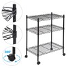 ZenStyle 3-Tier Adjustable Shelving Unit, Commercial-Grade Steel Wire Shelving Rack