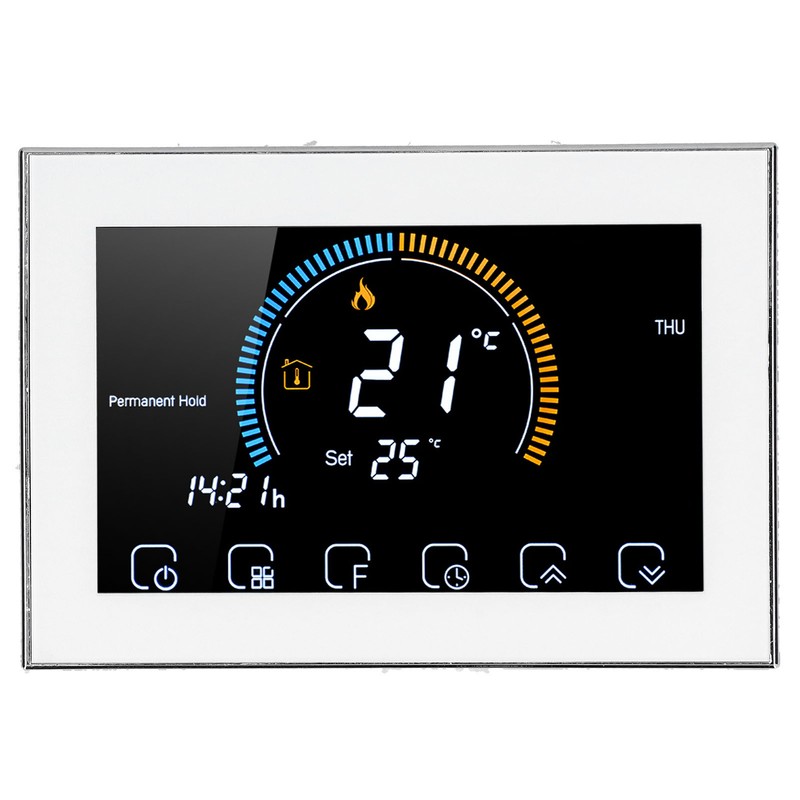 Intelligent Thermostat with LCD Touch Screen Temperature Controller for Home