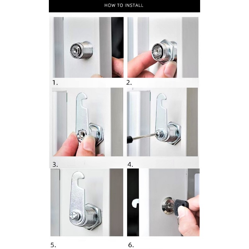 Tumbler Cylinder Cam Locks Keyed Cabinet Locks 2 Pack Keyed