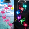 Happyyami Solar-Flamingo Solar Light for the Garden, Solar Wind Bell