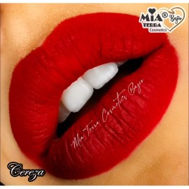 Mia Terra Cosmetics Labial Indeleble Acabado Mate Intenso Color Cereza